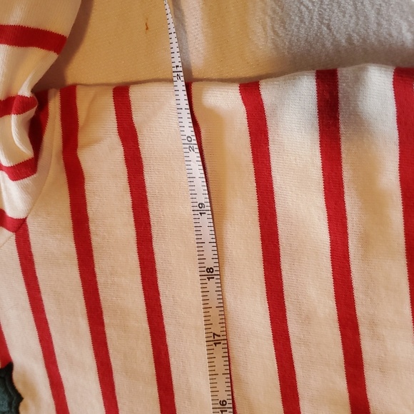 Talbots Holly Holiday Embroidered Striped Sz. L Shirt with Embroidered Design - Picture 9 of 11